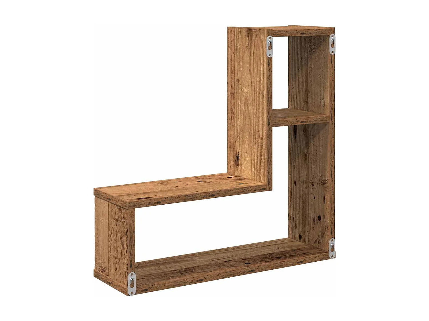 Étagères cube murales 2 pcs vieux bois 50x15x50 cm