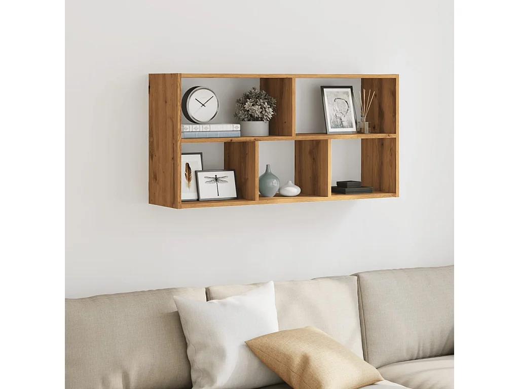 Étagère murale chêne artisanal 100x25x50 cm bois d'ingénierie