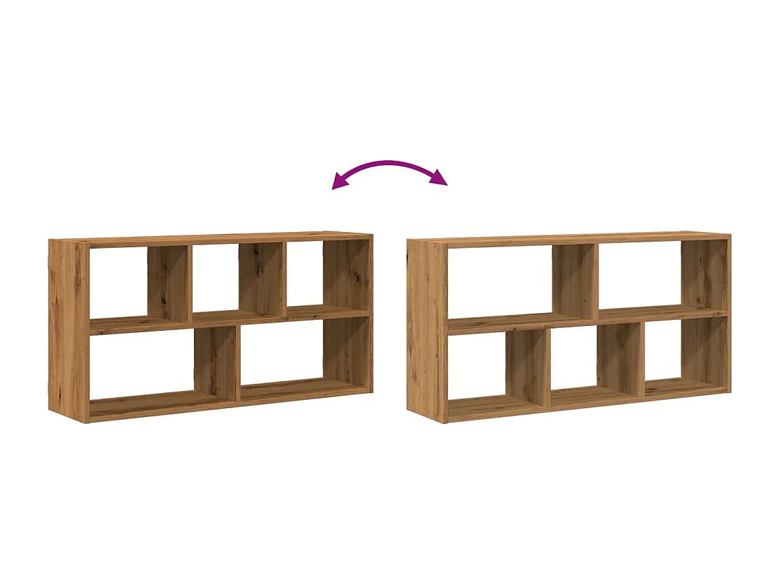 Estante de pared de roble artesanal 100x25x50 cm madera de ingeniería