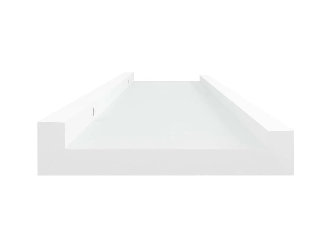 Mensole per cornici 2 pezzi Bianco 40x9x3 cm MDF