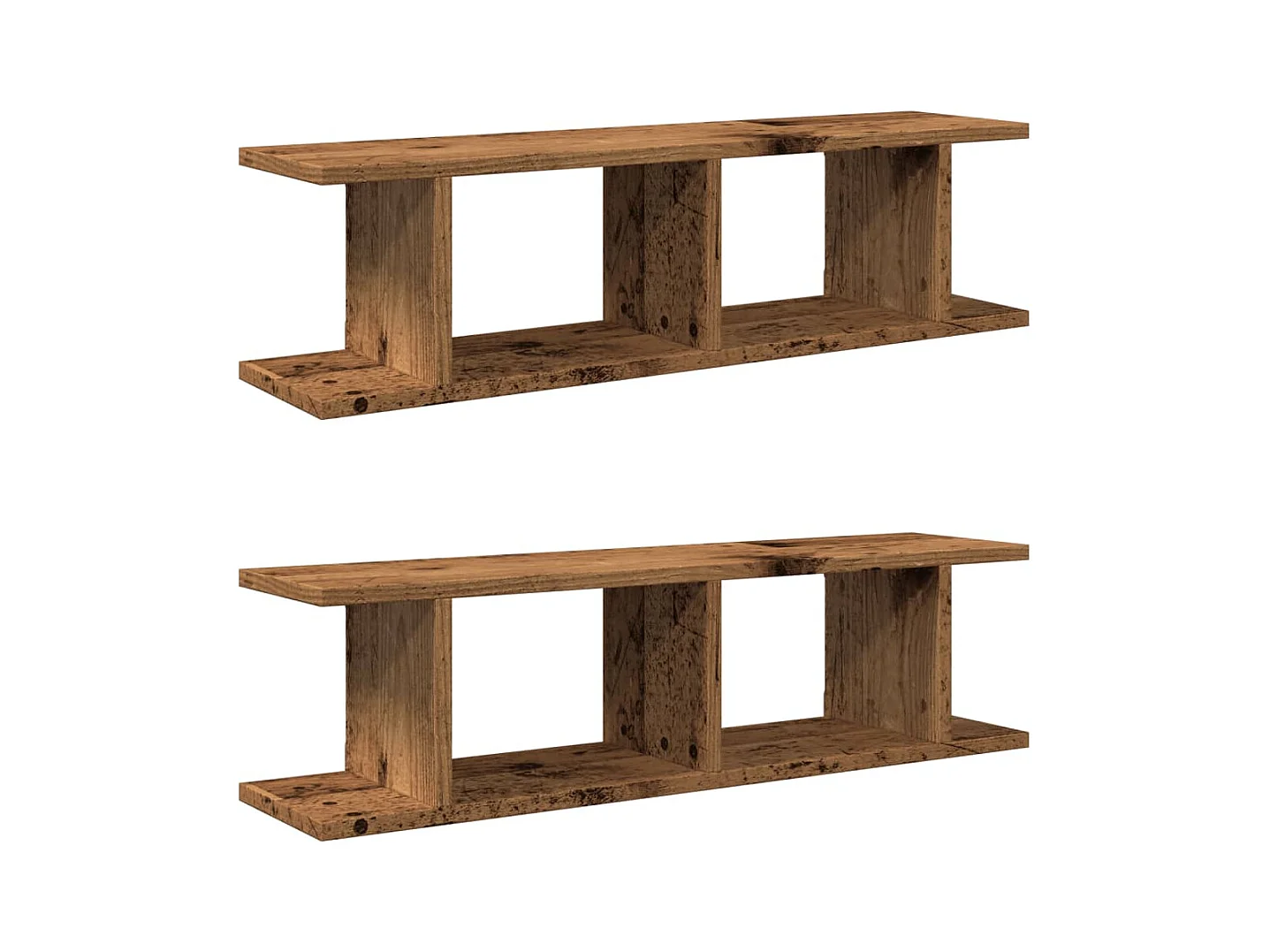 Étagères murales 2 pcs vieux bois 90x18x20 cm bois d'ingénierie