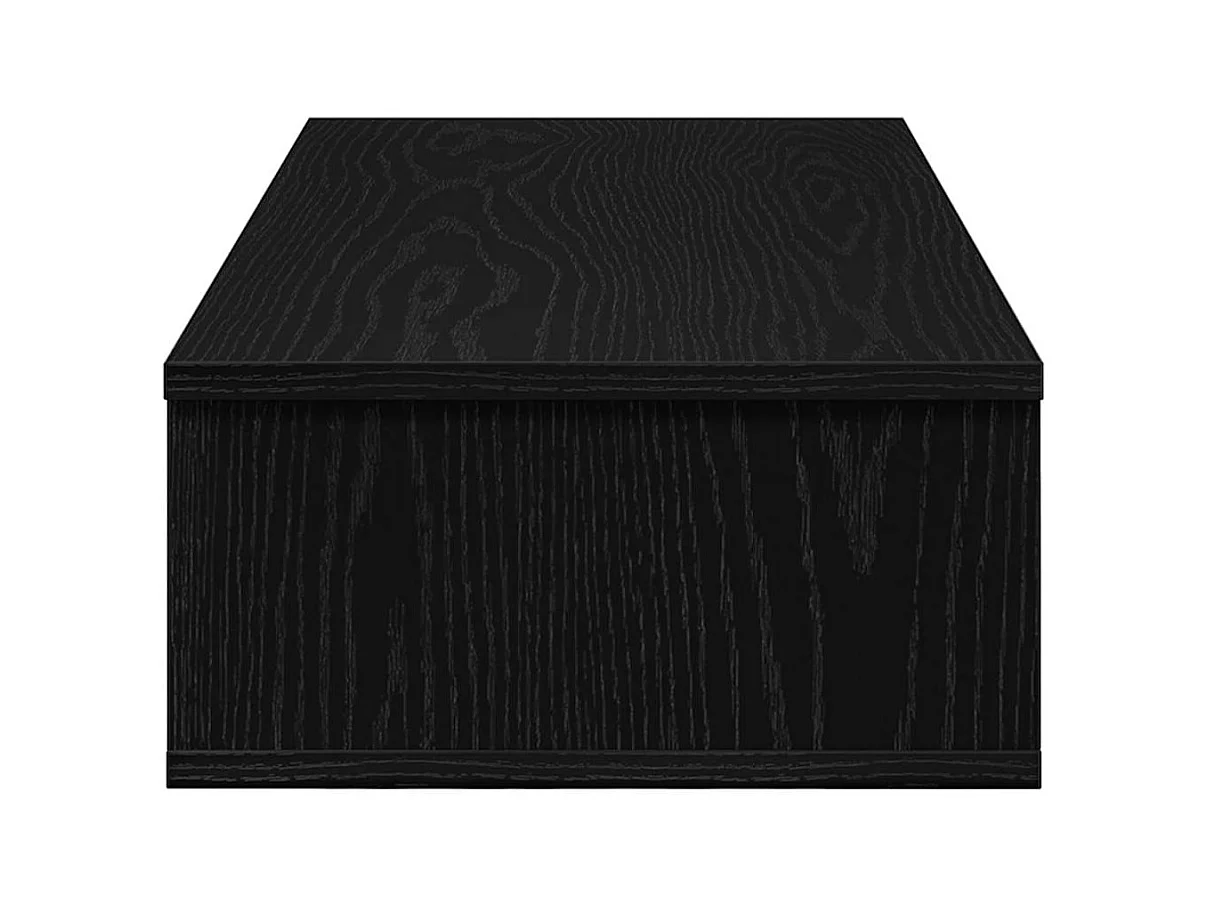 Mensola da parete con cassetti nera 80x31x17 cm in legno ingegnerizzato