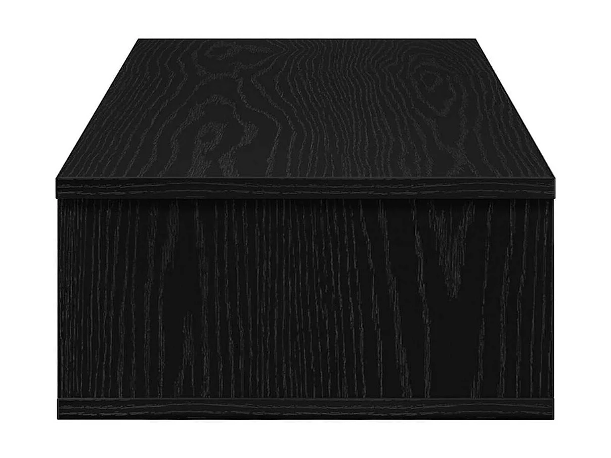 Étagère murale avec tiroirs noir 80x31x17 cm bois d'ingénierie