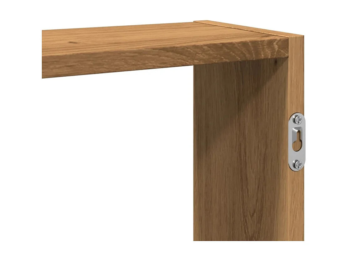 Handgemaakte eikenhouten wandplank 99x15x60 cm van bewerkt hout