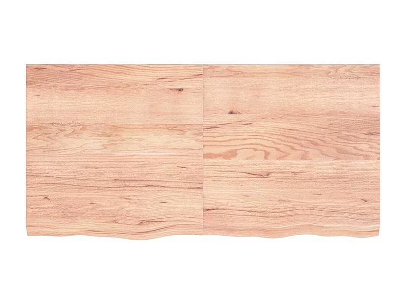 Estante de pared marrón claro en madera maciza de roble tratado