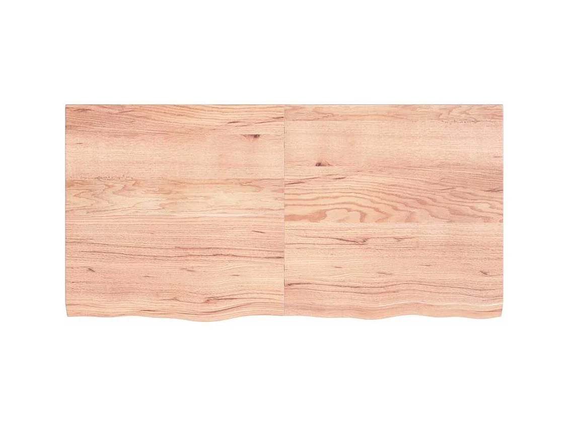 Étagère murale marron clair bois chêne massif traité