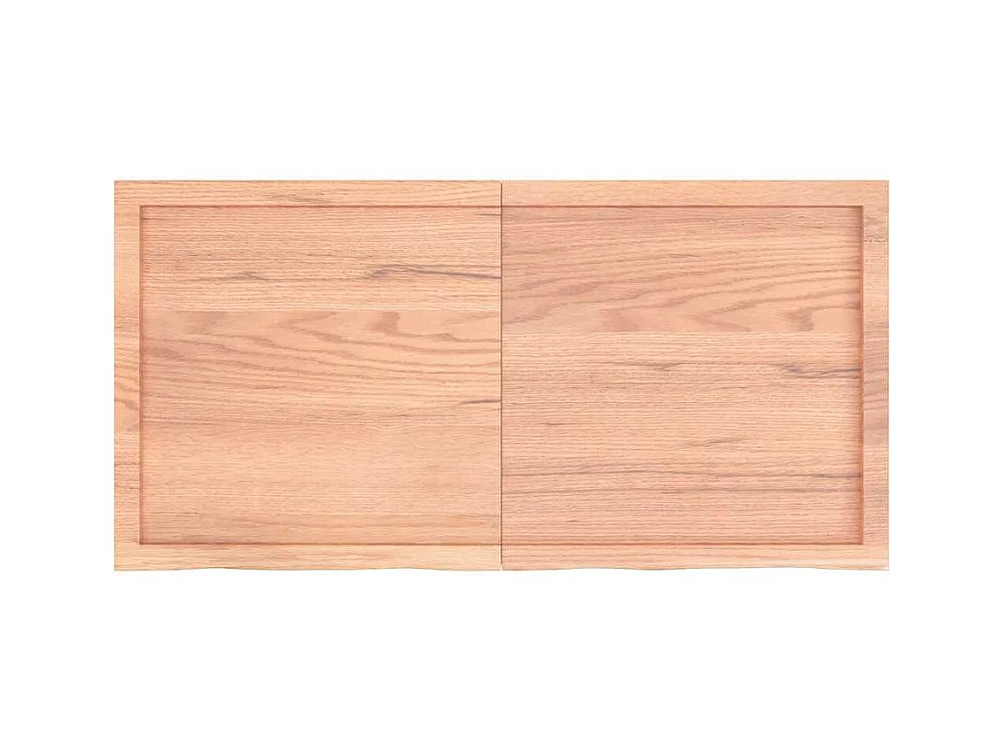 Étagère murale marron clair bois chêne massif traité