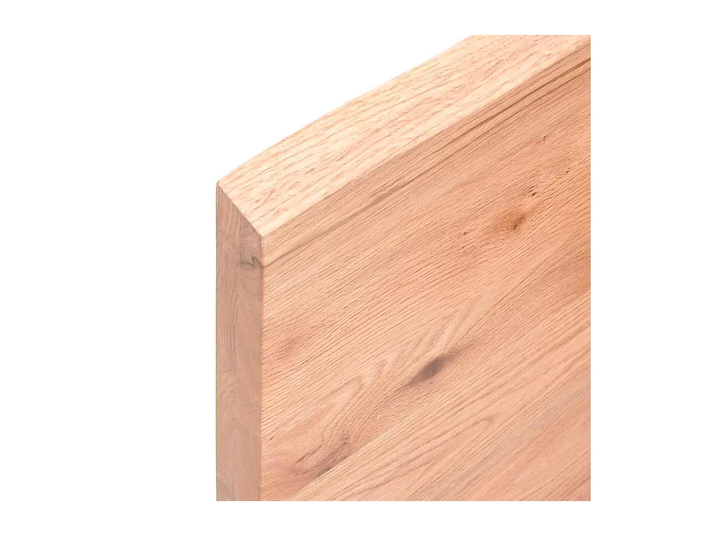 Étagère murale marron clair bois chêne massif traité