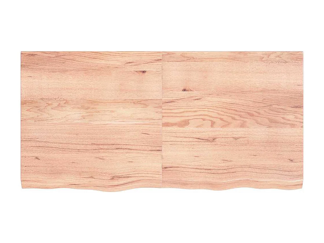 Étagère murale marron clair bois chêne massif traité