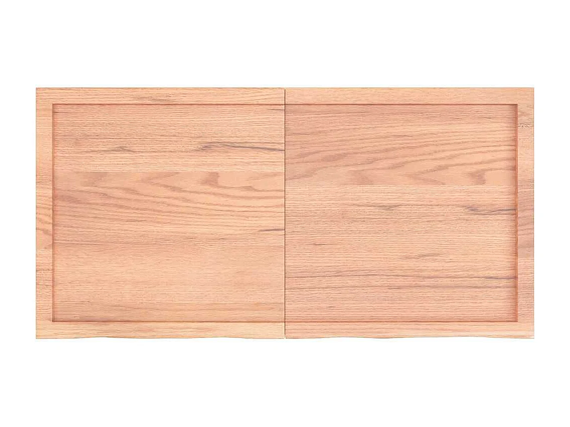 Étagère murale marron clair bois chêne massif traité