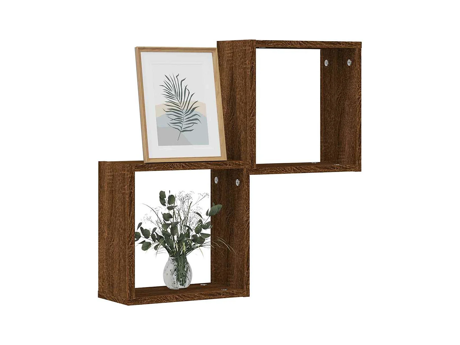 Étagères murales sous forme cube 2 pcs chêne marron 30x15x30cm