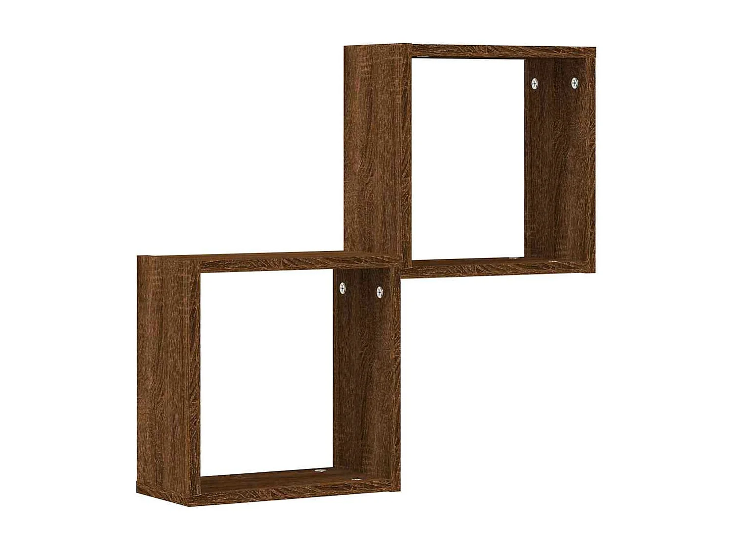 Étagères murales sous forme cube 2 pcs chêne marron 30x15x30cm