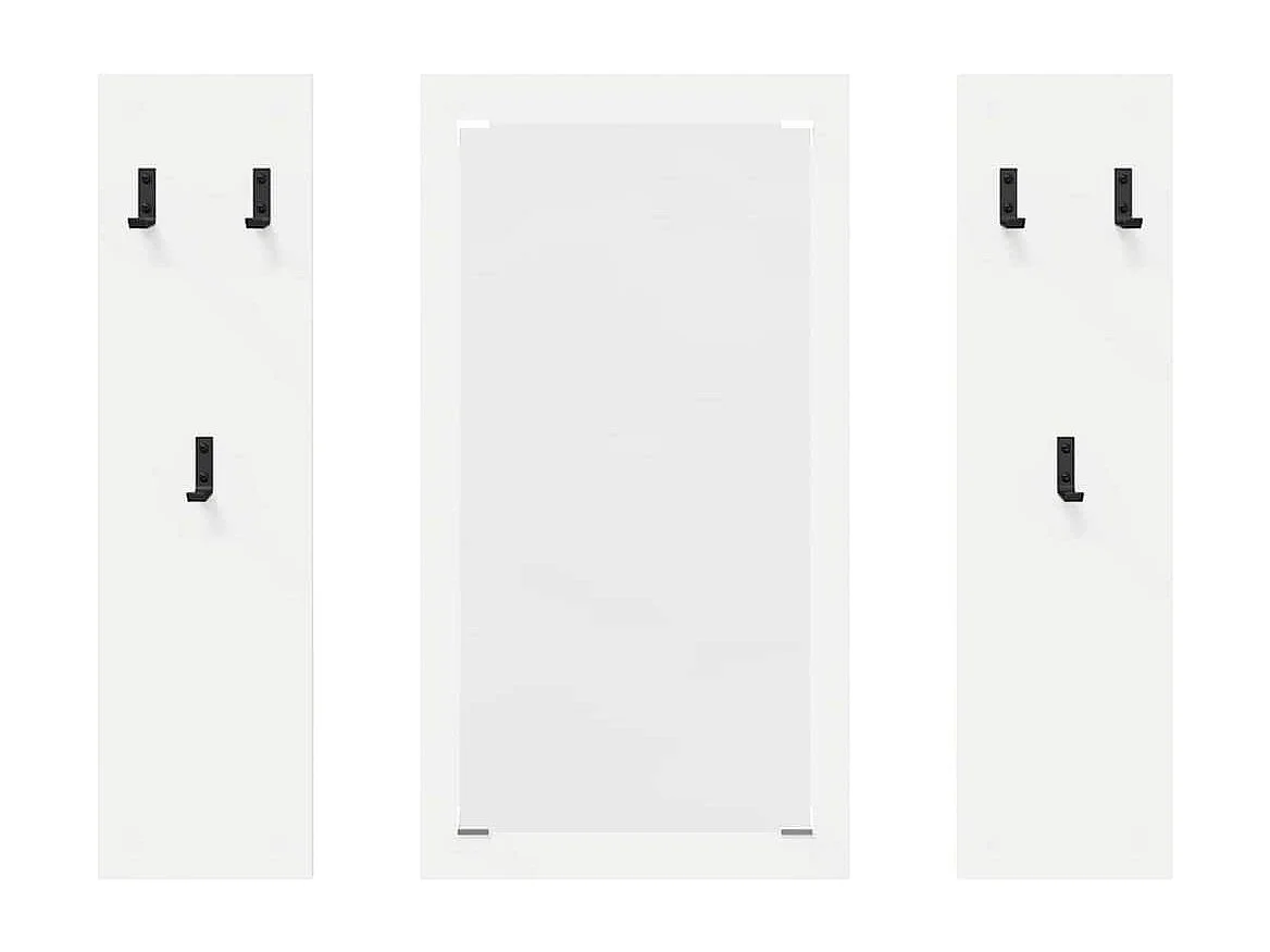 Porte-manteau mural Blanc 96 x 1,5 x 90 cm Bois d'ingénierie