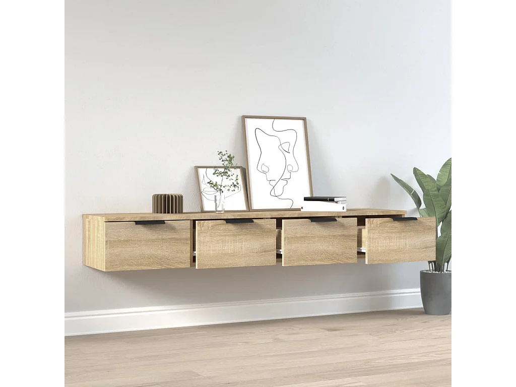 Armoires murales 2pcs Chêne sonoma 68x30x20cm Bois d'ingénierie