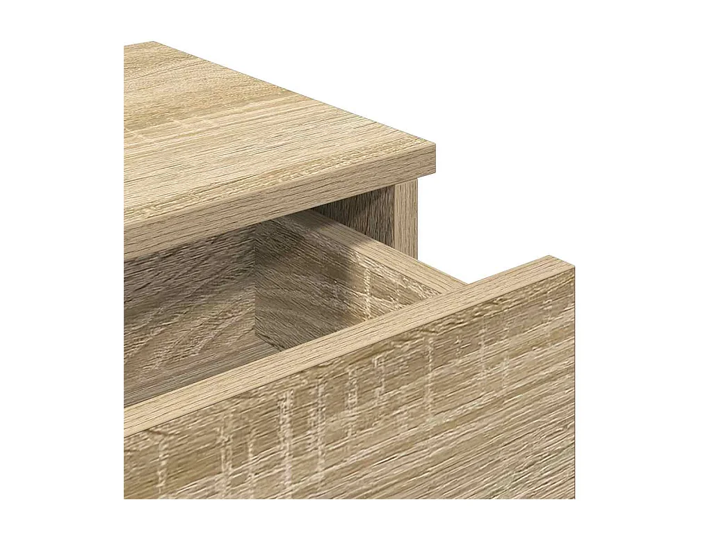 Étagère murale avec tiroirs chêne sonoma bois d'ingénierie