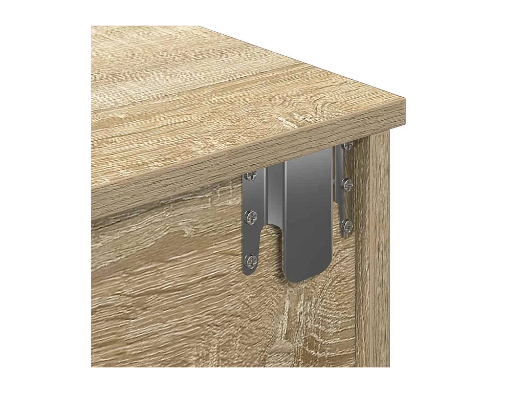 Étagère murale avec tiroirs chêne sonoma bois d'ingénierie