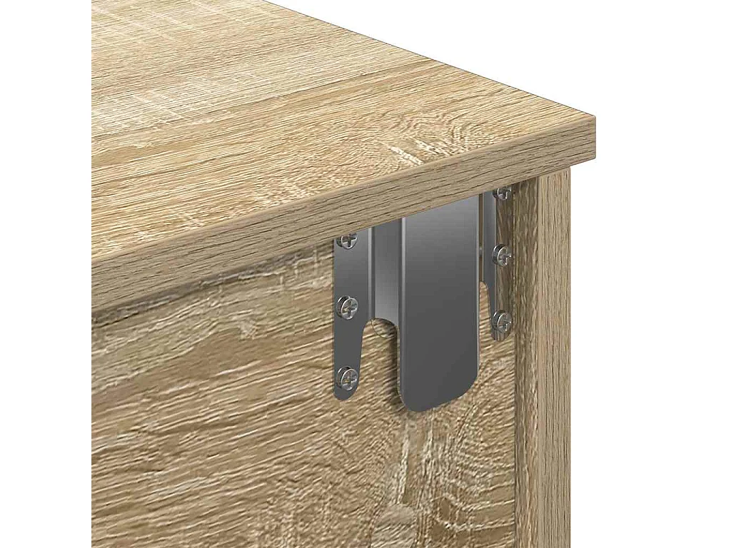 Étagère murale avec tiroirs chêne sonoma bois d'ingénierie