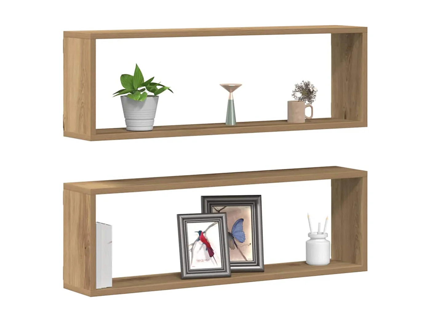 Étagères murales en chêne fait main 80x15x26 cm en bois d'ingénierie