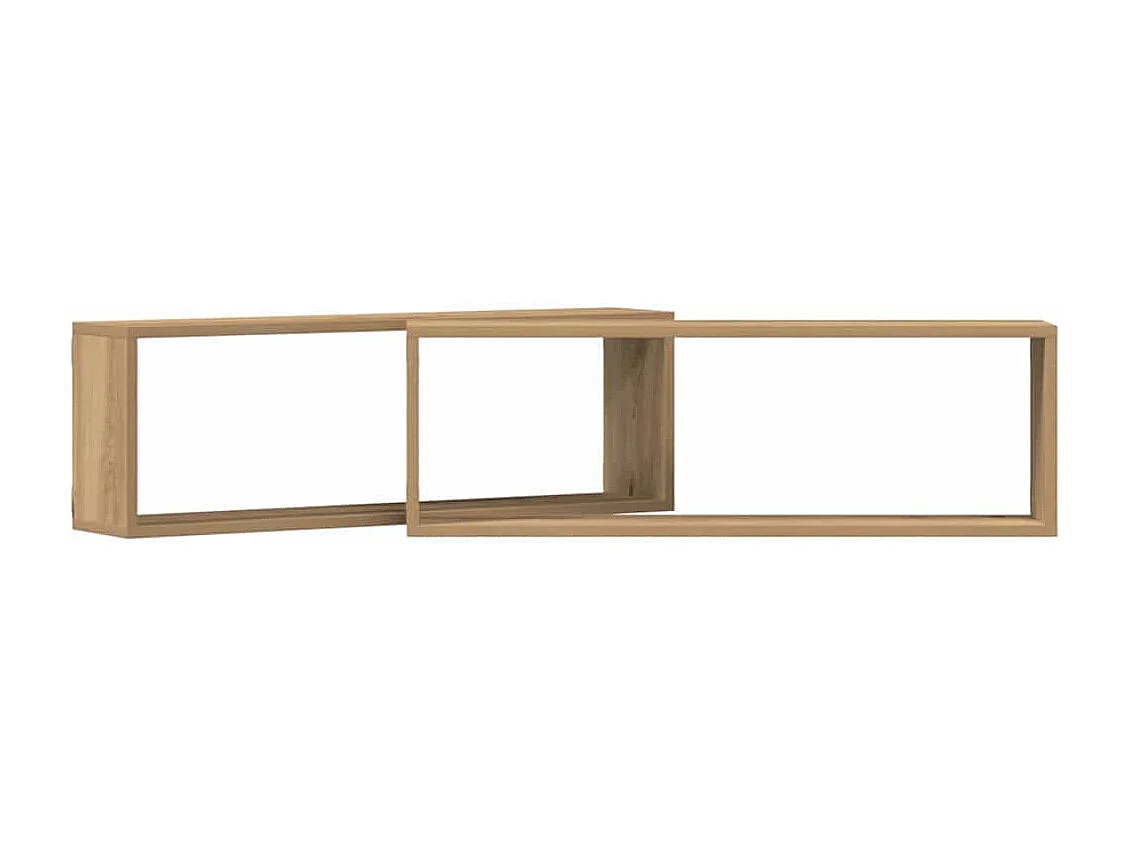 Étagères murales en chêne fait main 80x15x26 cm en bois d'ingénierie