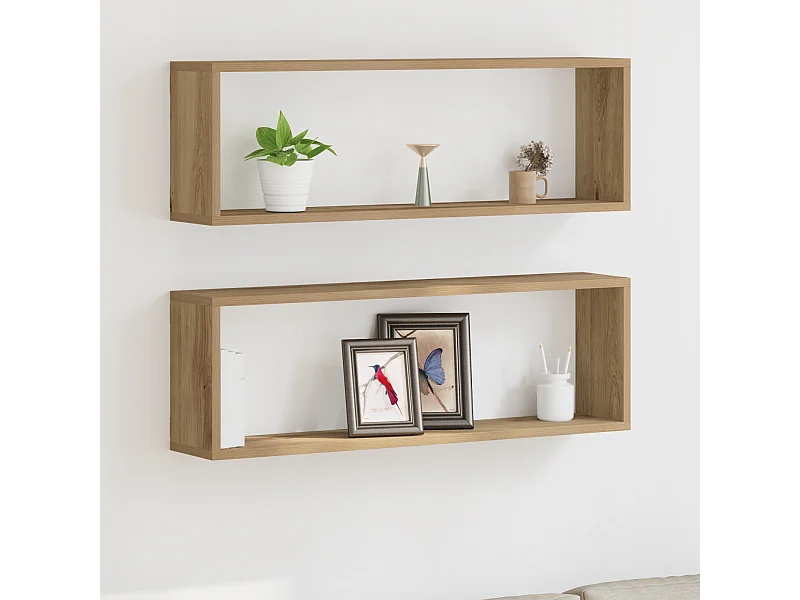 Handgemaakte eikenhouten wandplanken 80x15x26 cm van bewerkt hout