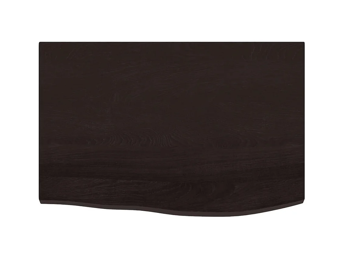 Étagère murale marron foncé 60x40x2 cm bois chêne massif traité