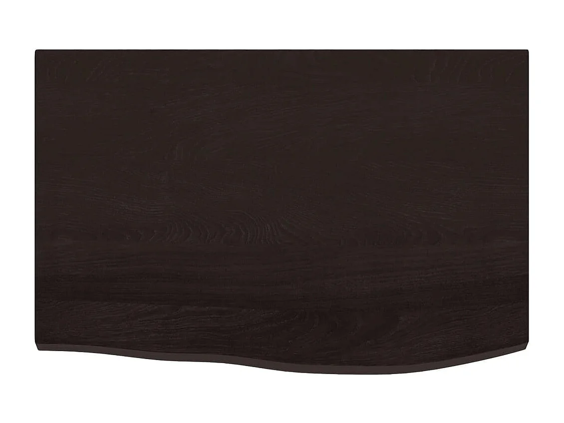 Étagère murale marron foncé 60x40x2 cm bois chêne massif traité
