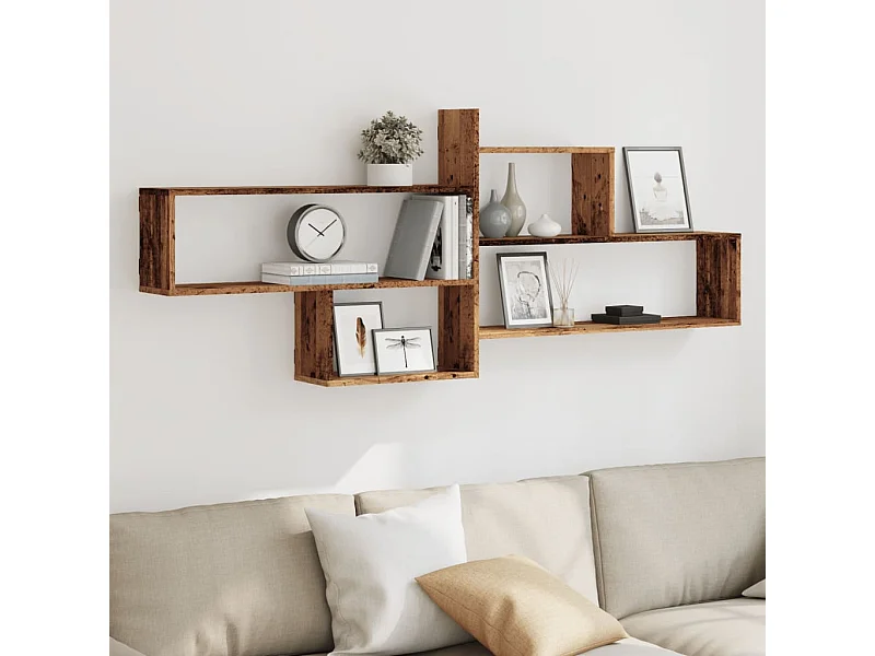 Wandplank oud hout 167,5x18x68 cm bewerkt hout