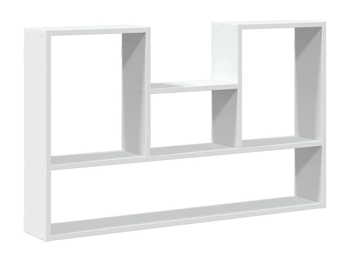 Witte wandplank 99x15x60 cm bewerkt hout