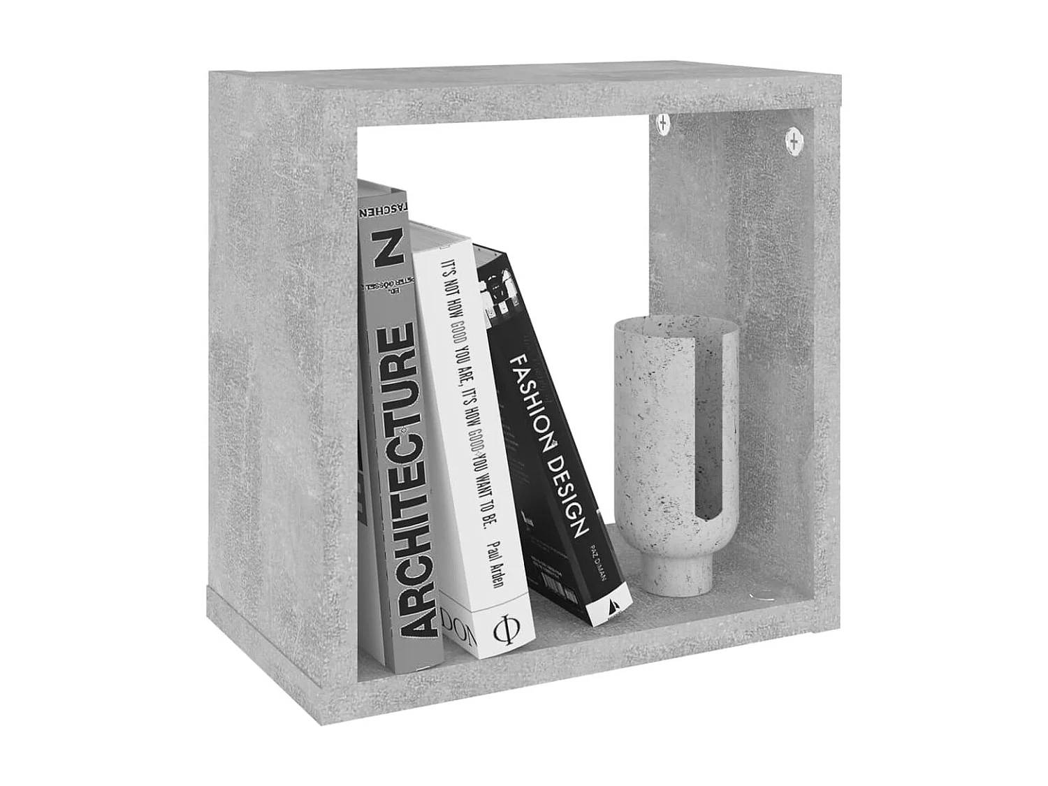 Étagères cube murales 4 pcs Gris béton 26x15x26 cm