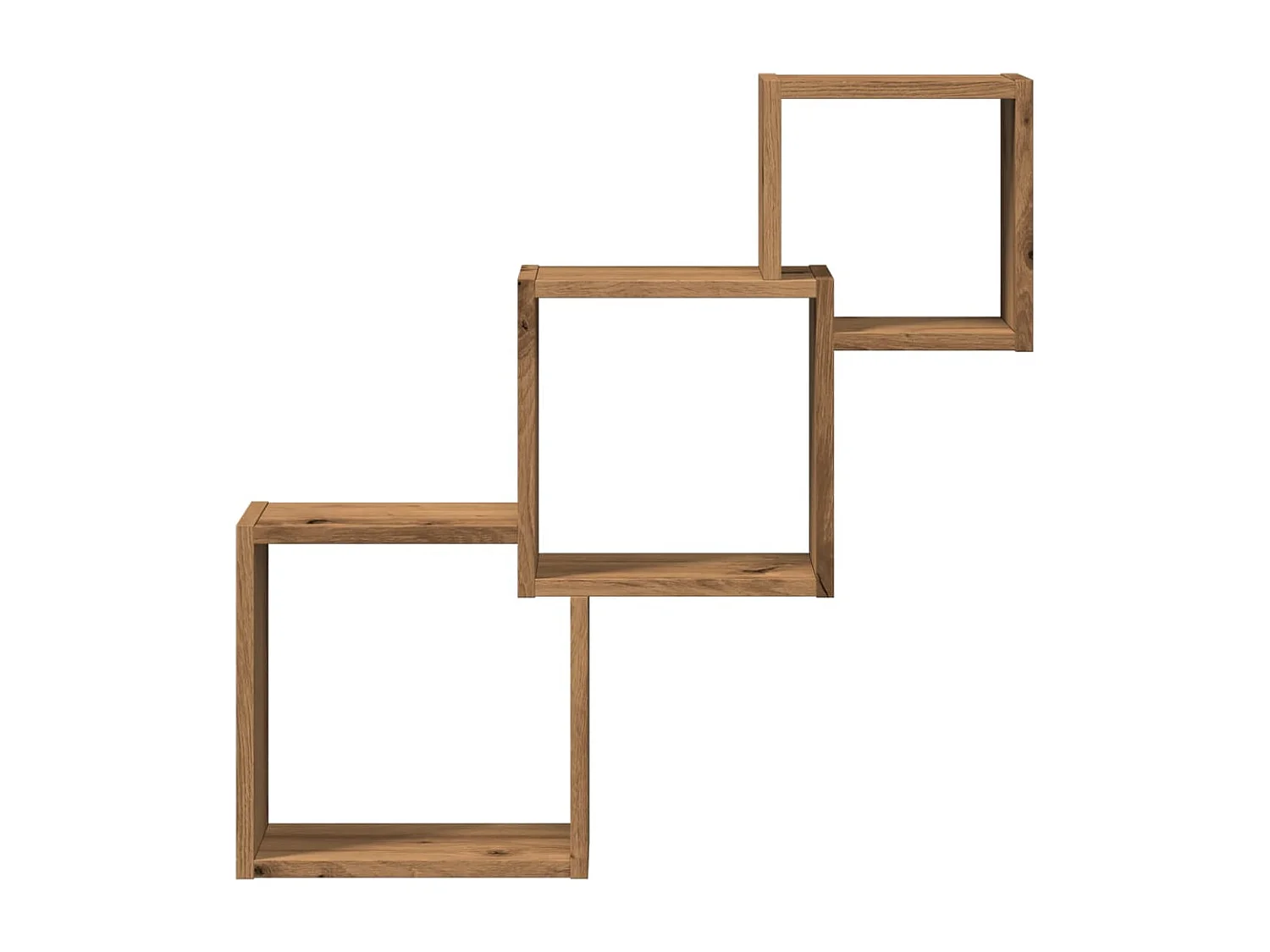 Estantes de pared en forma de cubo, hechos a mano en roble, madera de ingeniería.