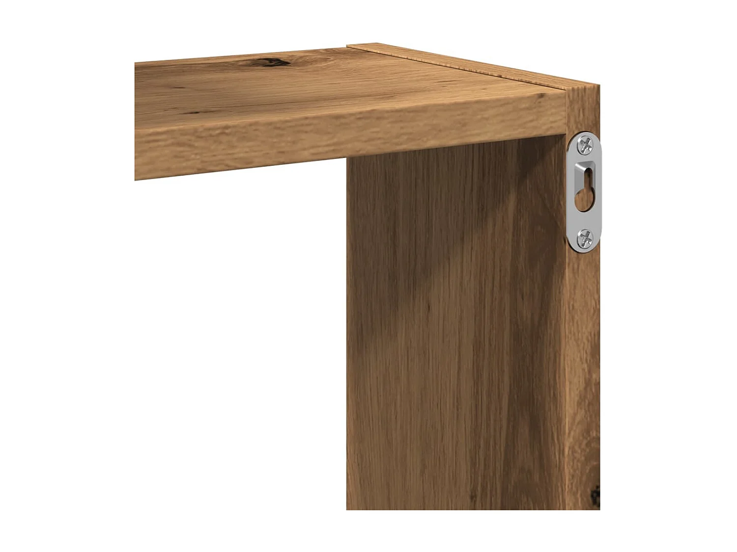 Estantes de pared en forma de cubo, hechos a mano en roble, madera de ingeniería.