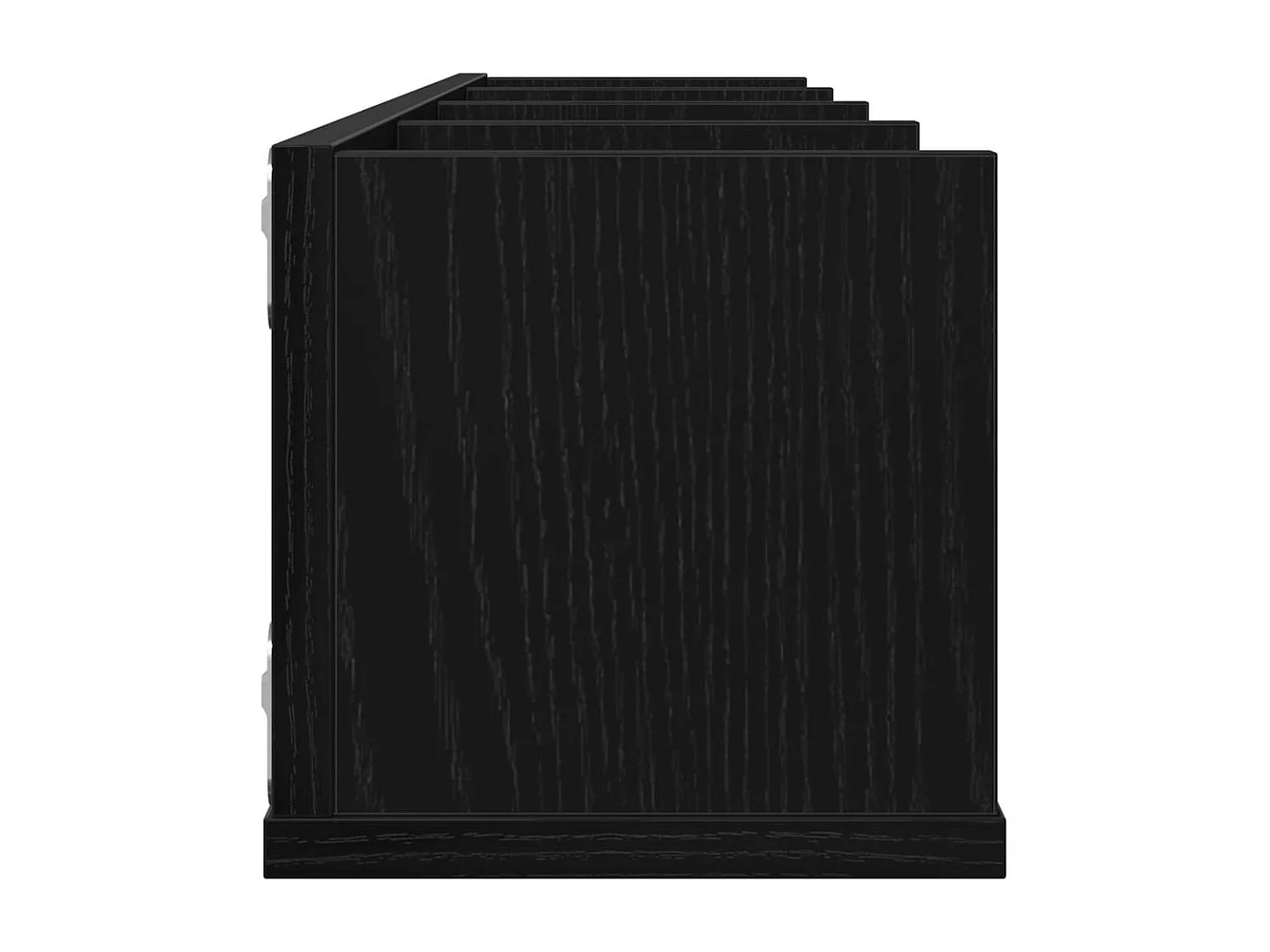 Étagère murale CD Chêne noir 100x18x18 cm en bois d'ingénierie