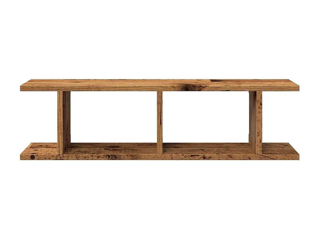 Étagères murales 2 pcs vieux bois 75x18x20 cm bois d'ingénierie