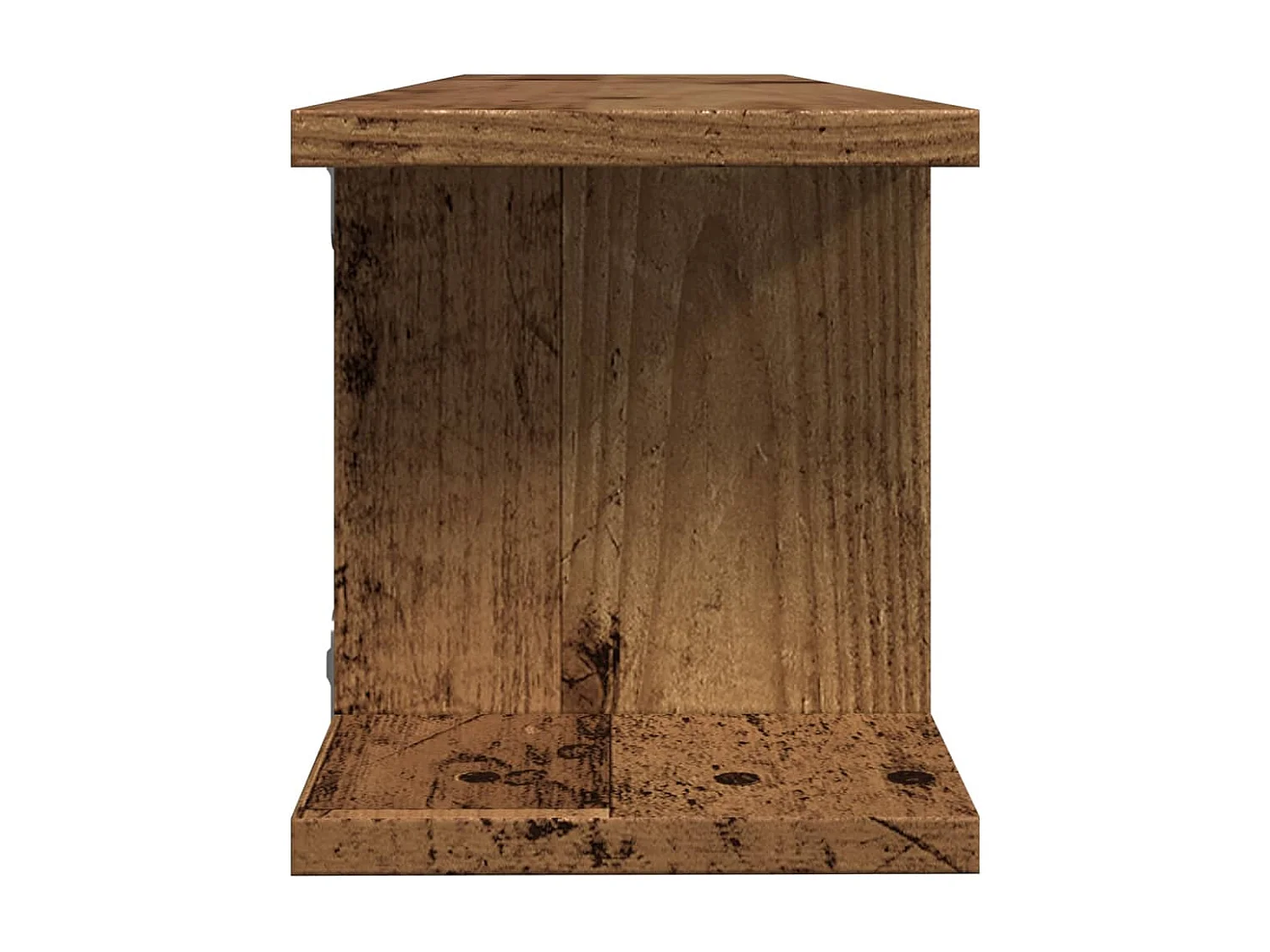 Étagères murales 2 pcs vieux bois 75x18x20 cm bois d'ingénierie