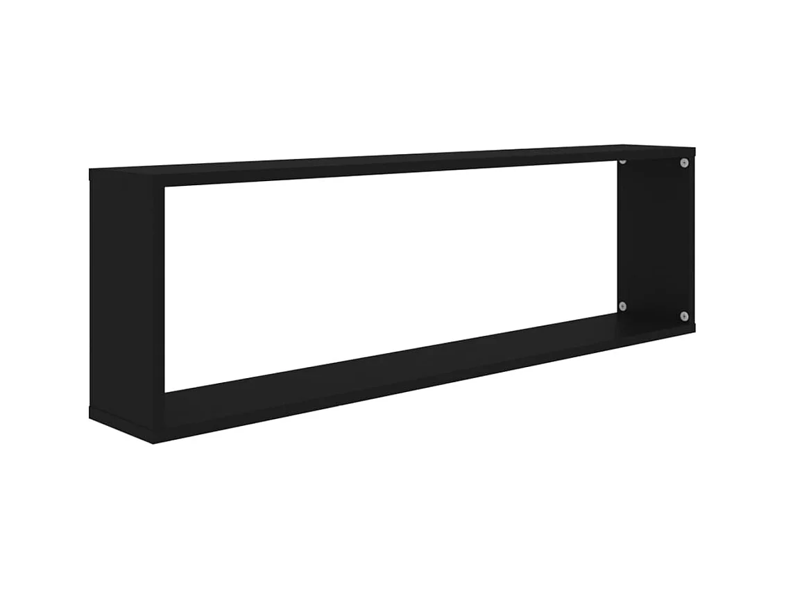 Mensole a cubo da parete 2 pezzi nere 100x15x30 cm in legno ingegnerizzato