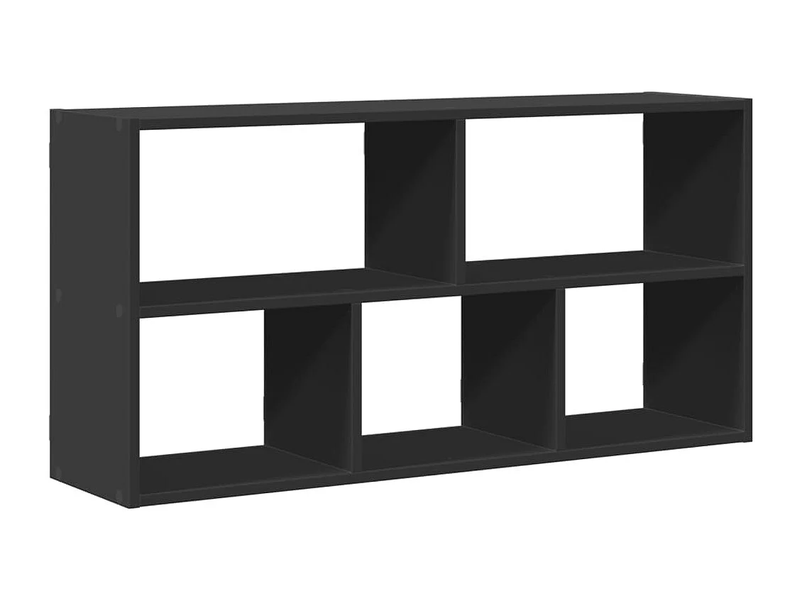 Mensola da parete nera 100x25x50 cm in legno ingegnerizzato