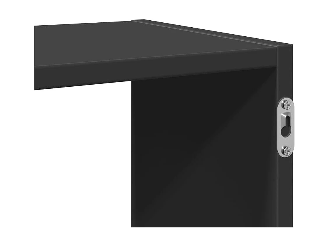 Mensola da parete nera 100x25x50 cm in legno ingegnerizzato