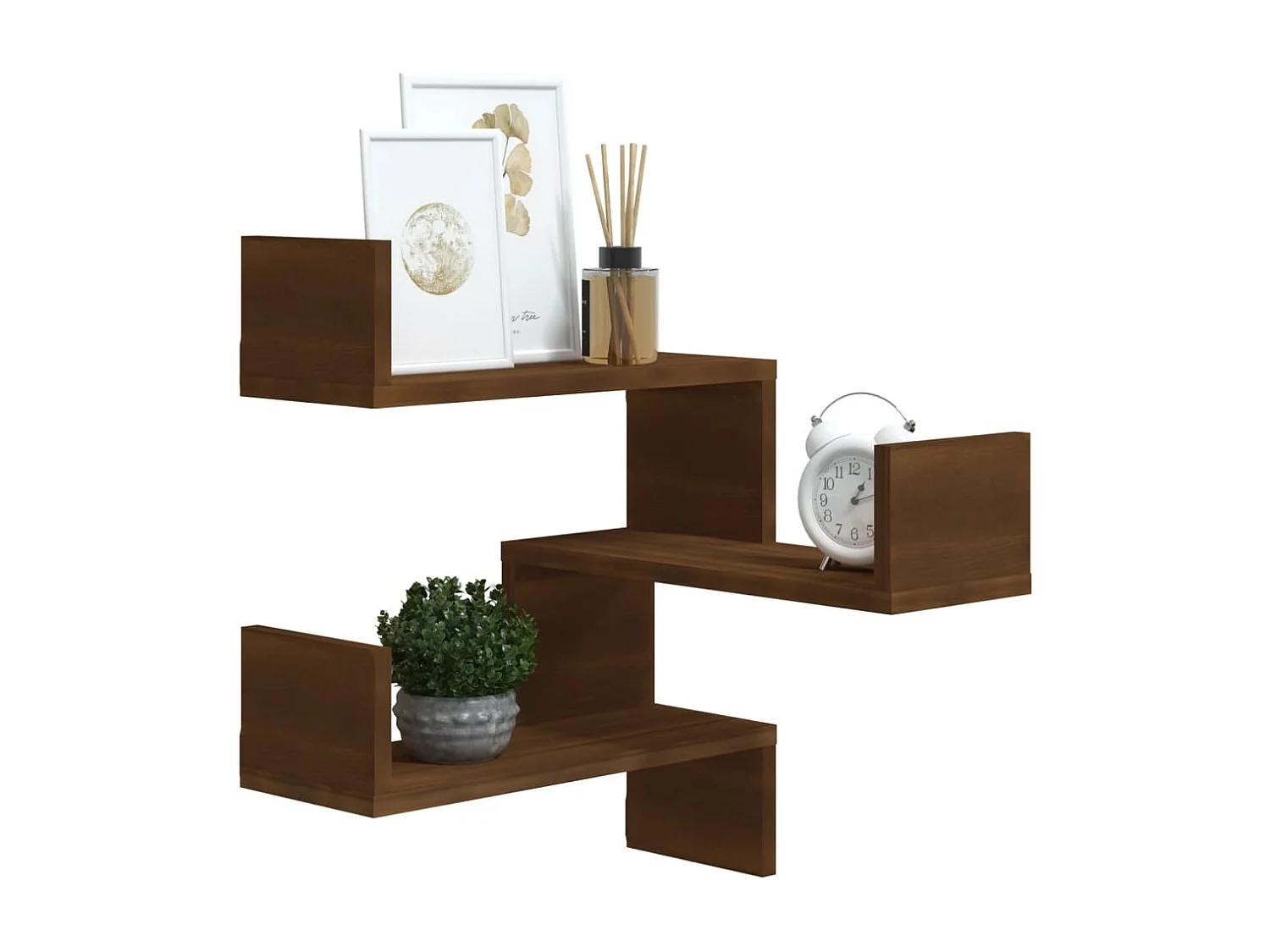 Étagère d'angle murale Chêne marron 40x40x50 cm Bois ingénierie