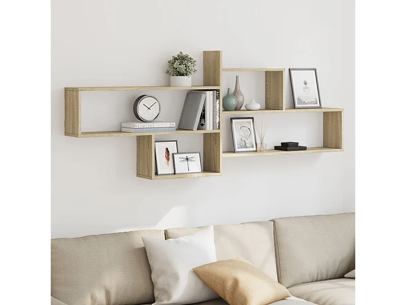 Sonoma eiken wandplank 167,5x18x68 cm bewerkt hout