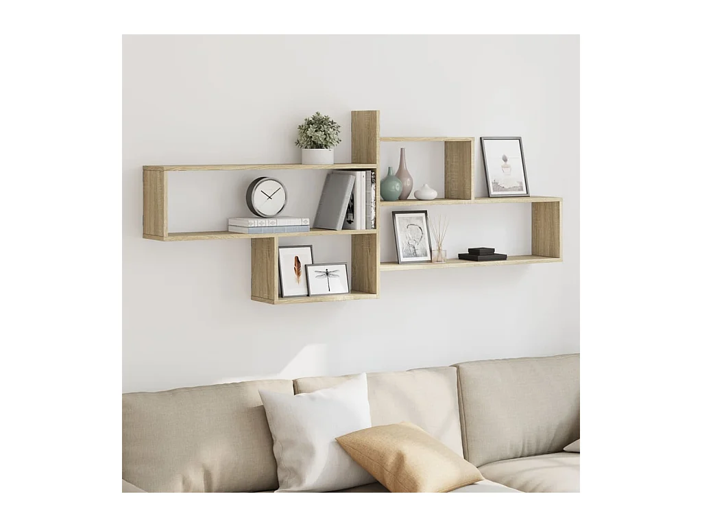 Wandregal aus Sonoma-Eiche 167,5x18x68 cm Holzwerkstoff