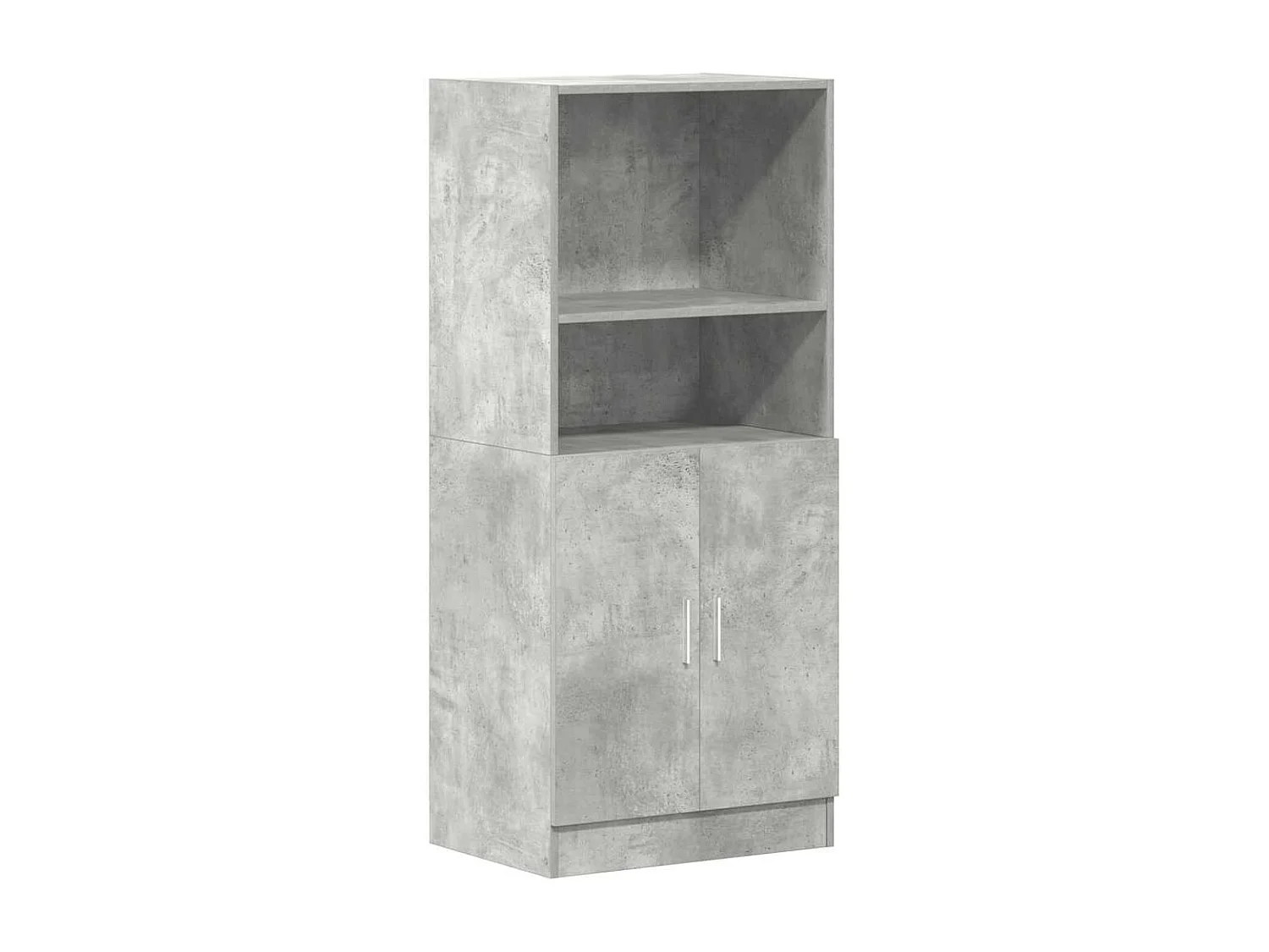 Ensemble d'armoires de cuisine 2 pcs gris béton bois ingénierie