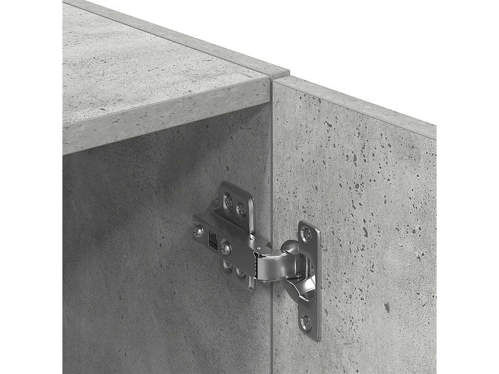 Ensemble d'armoires de cuisine 2 pcs gris béton bois ingénierie