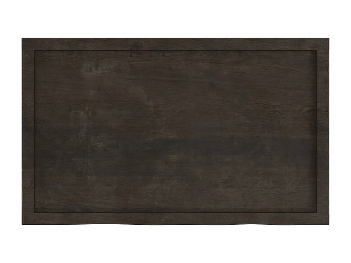 Étagère murale marron foncé bois chêne massif traité