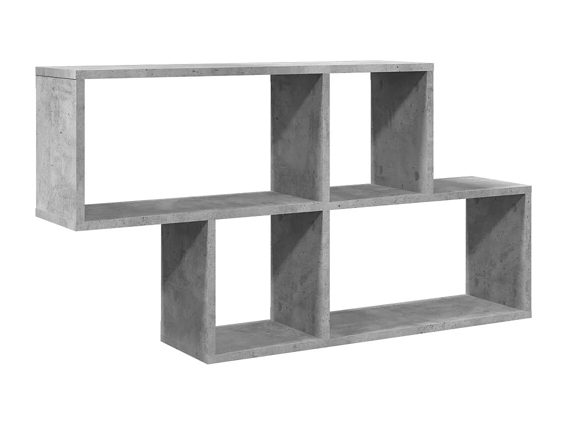 Estante de pared de hormigón gris 100x20x53 cm madera de ingeniería