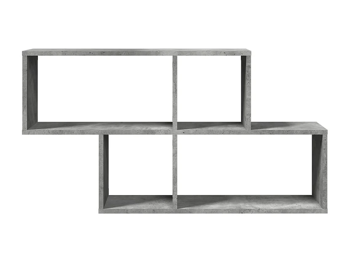 Estante de pared de hormigón gris 100x20x53 cm madera de ingeniería