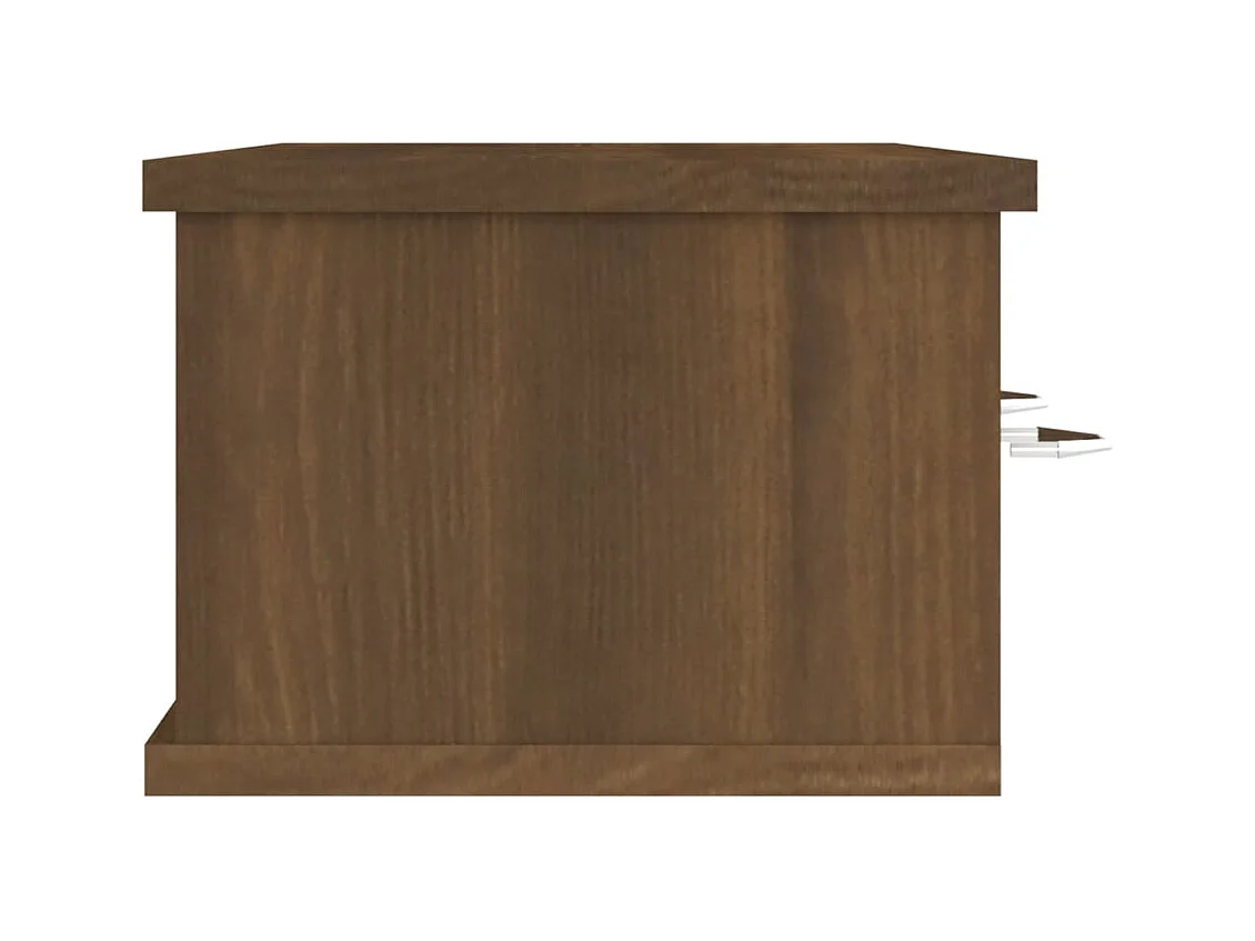 Mobiletto da parete Rovere marrone 88x26x18,5 cm Legno composito