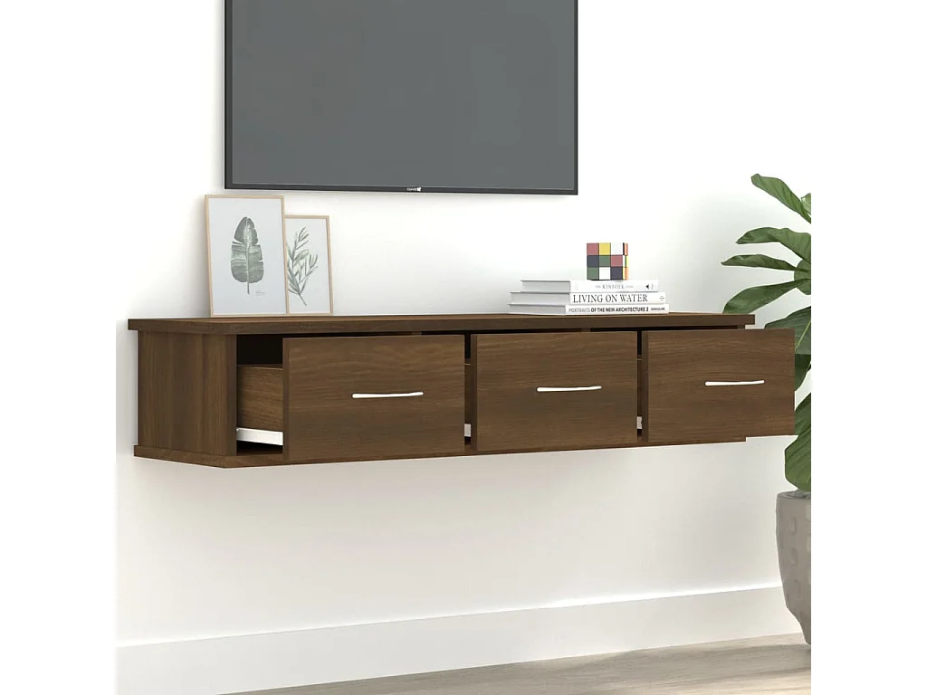 Armario de pared Roble marrón 88x26x18,5 cm Madera de ingeniería