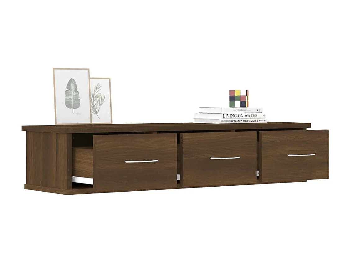 Armario de pared Roble marrón 88x26x18,5 cm Madera de ingeniería