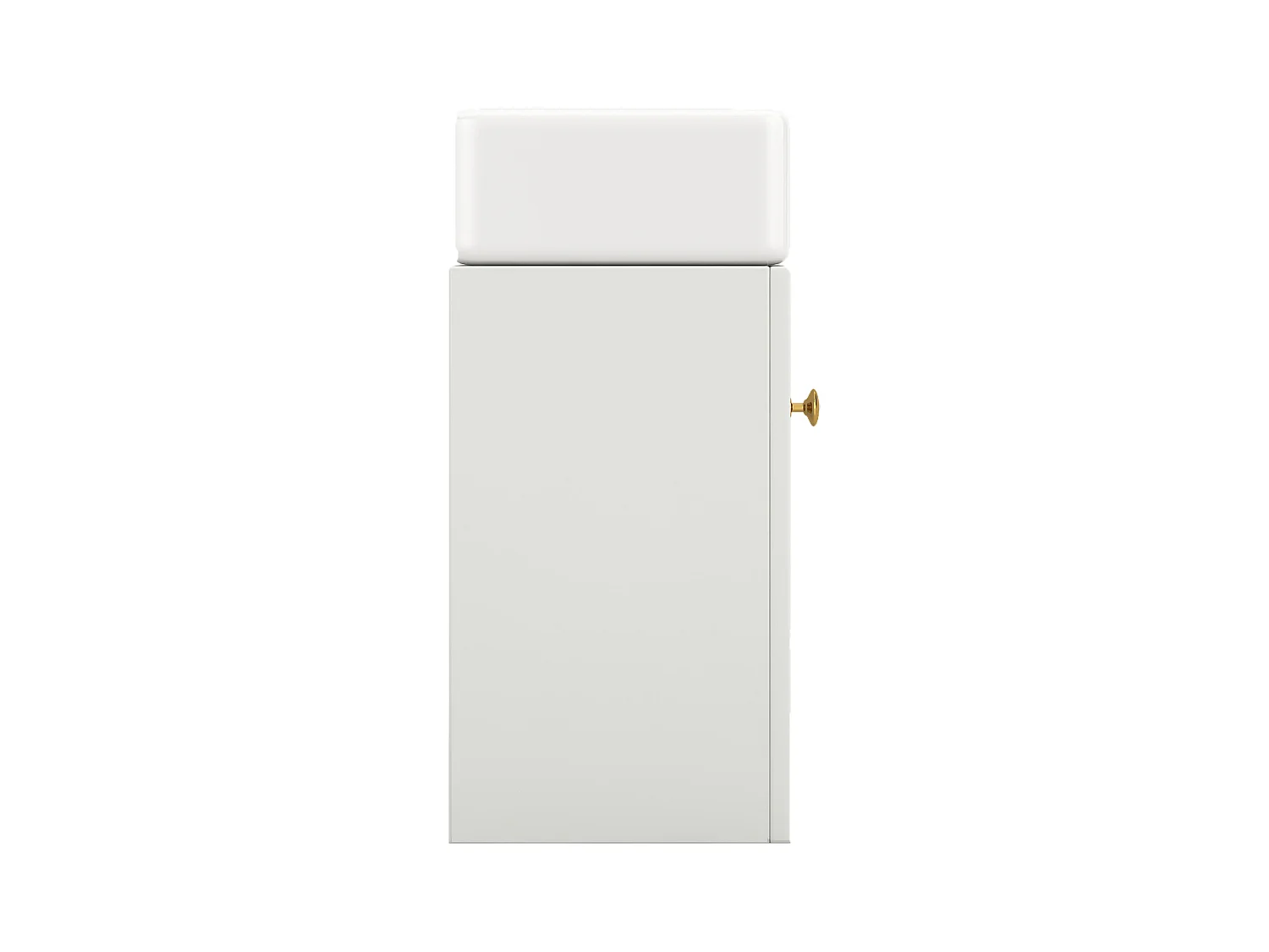 Meuble de salle de bain avec lavabo et meuble sous-vasque suspendu, blanc, design compact (46x26x56 cm)