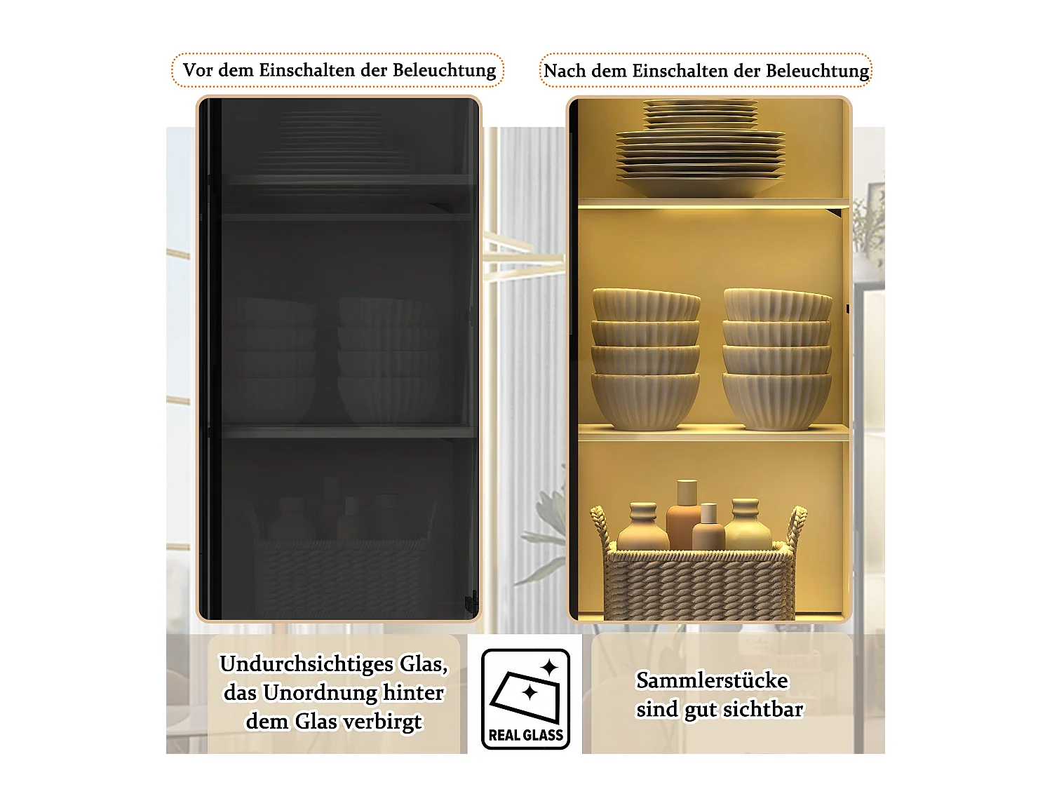 Vitrine LED 140x40x160 cm - Meuble avec verre trempé, étagères ouvertes, 3 tiroirs, LED multicolores, Soft-Close, blanc (140x40x160 cm)